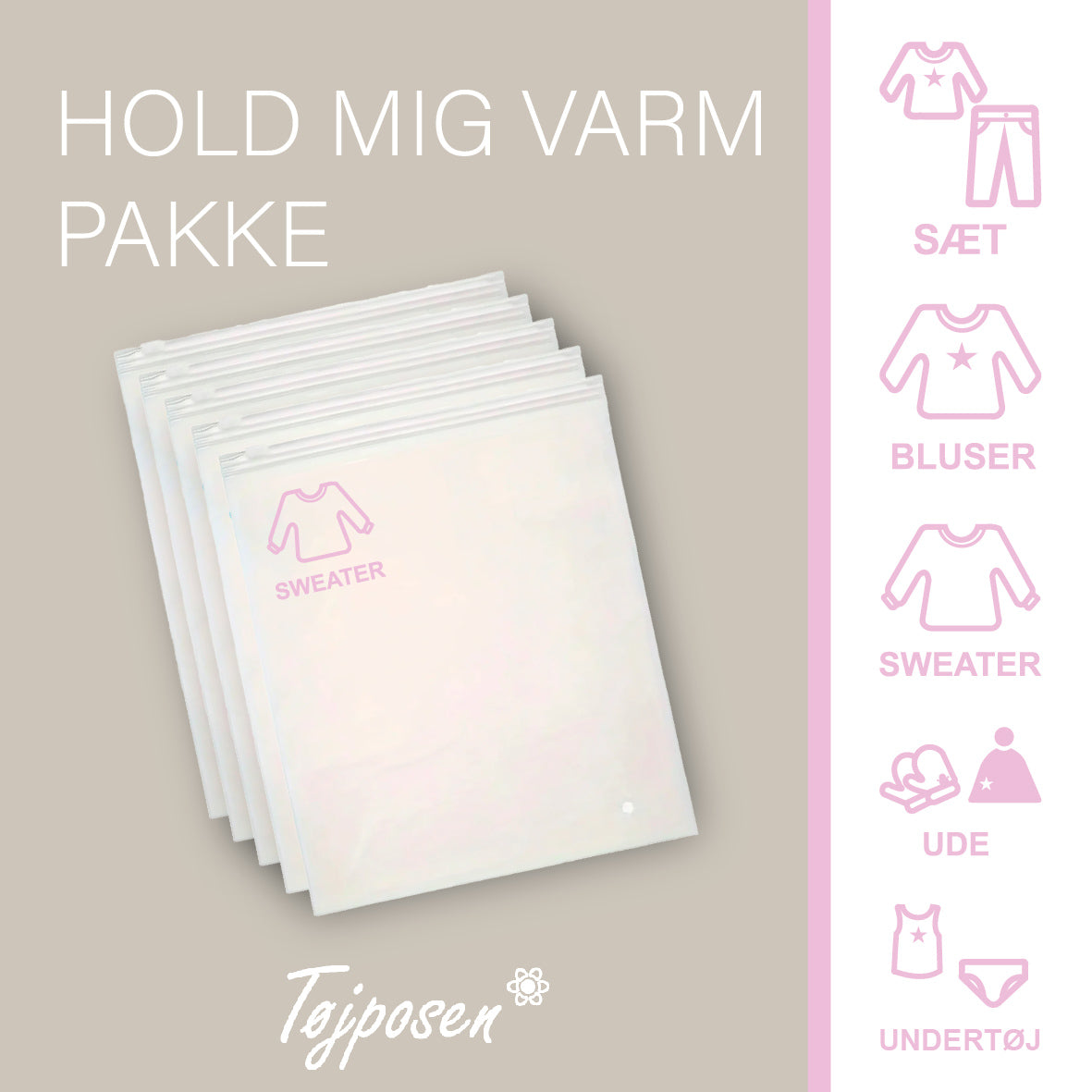 Hold Mig Varm - Pastel Lyserød