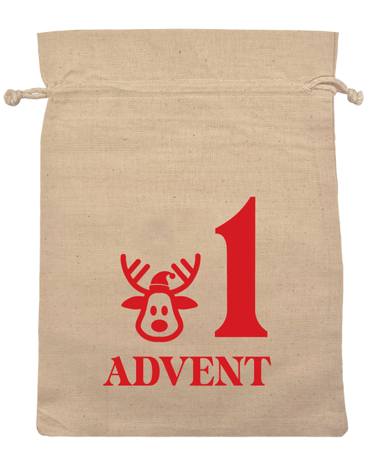 1-4 adventskalender poser rød