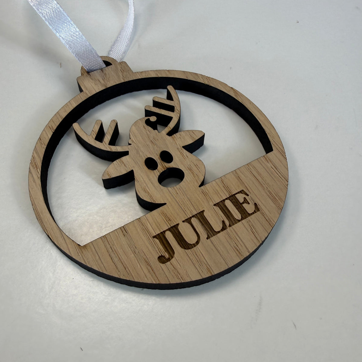Personlig julekugle m. rensdyr