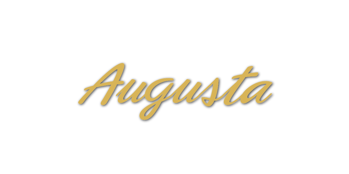 Navneskilt guld akryl - Kursiv
