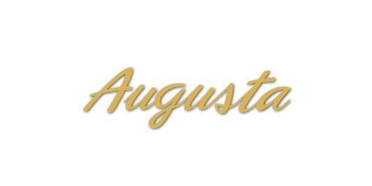 Navneskilt guld akryl - Kursiv