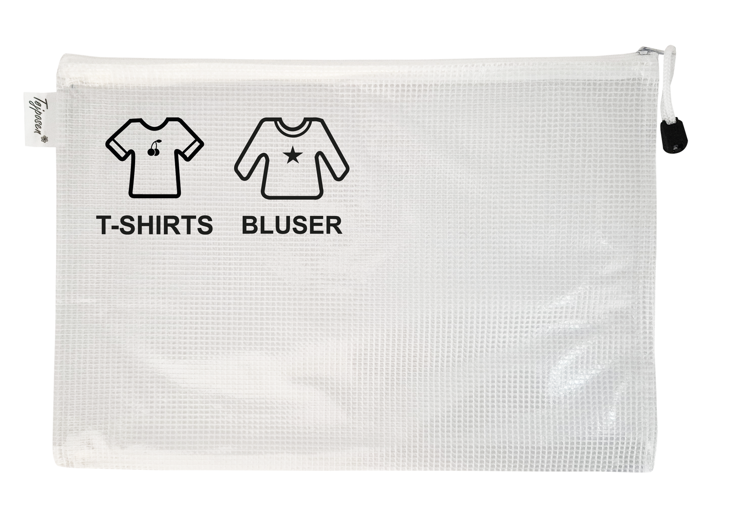 Dobbeltikon lynlåspose