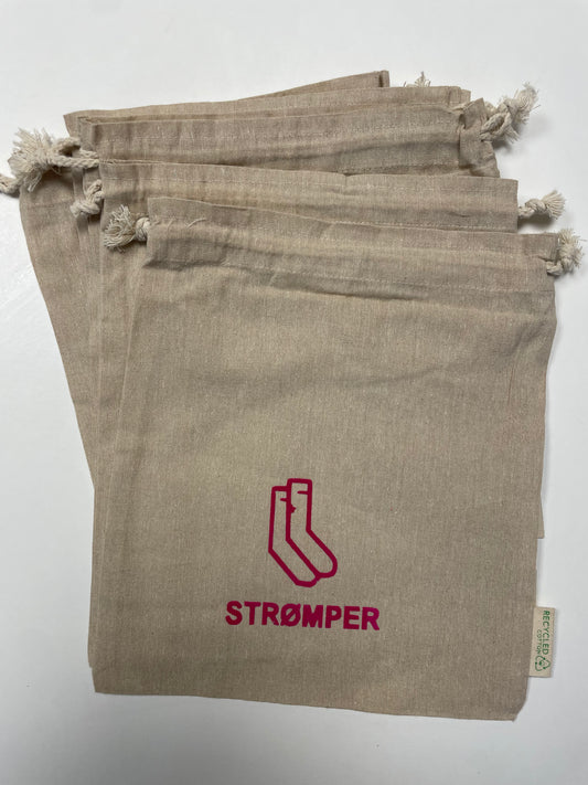 Bomuldsposer - Lyserød velour