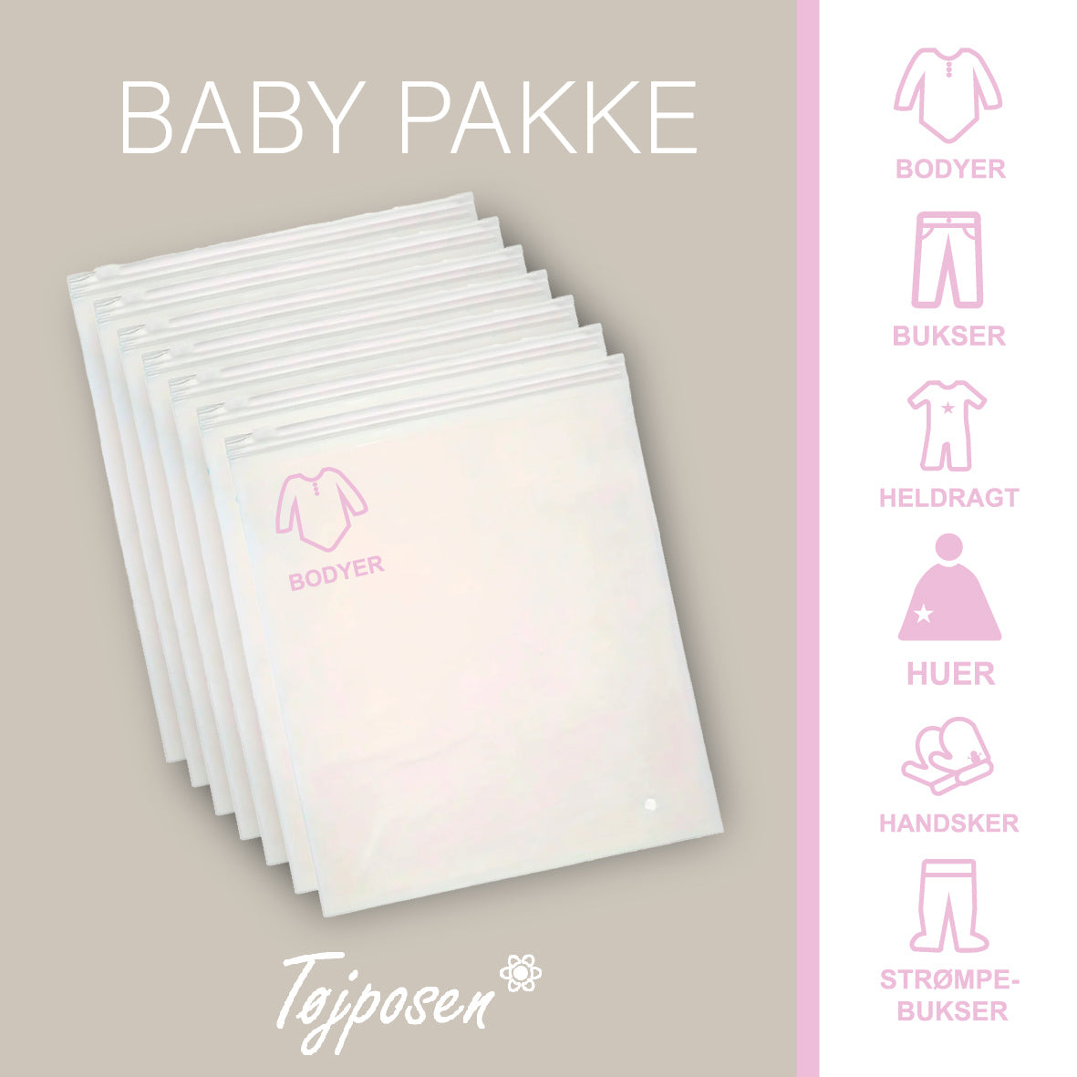 Baby Pakke - Pastel Lyserød