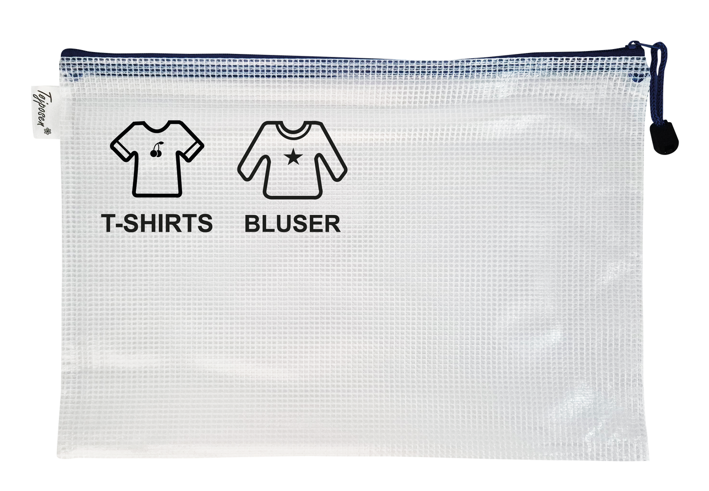 Dobbeltikon lynlåspose