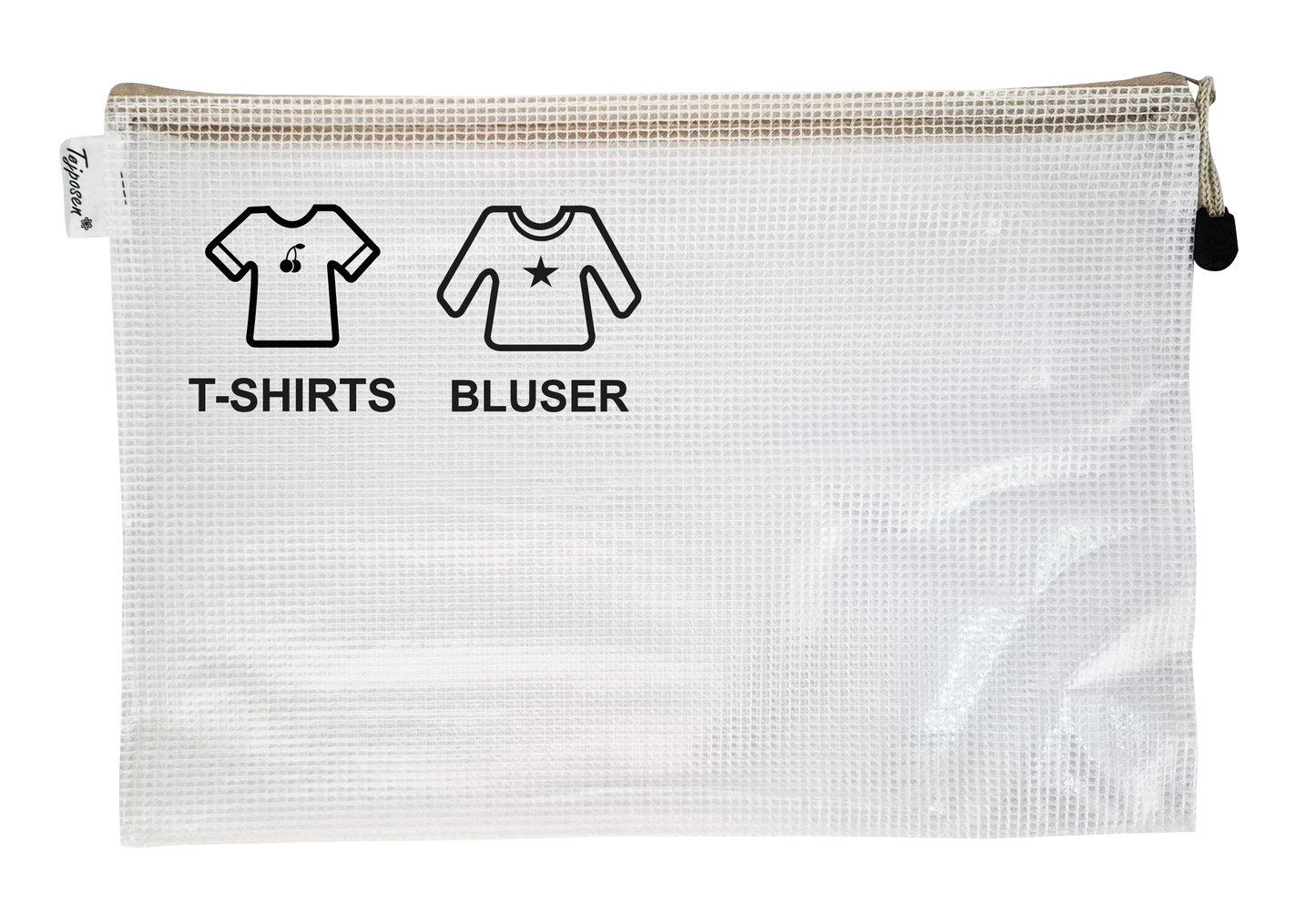 Dobbeltikon lynlåspose