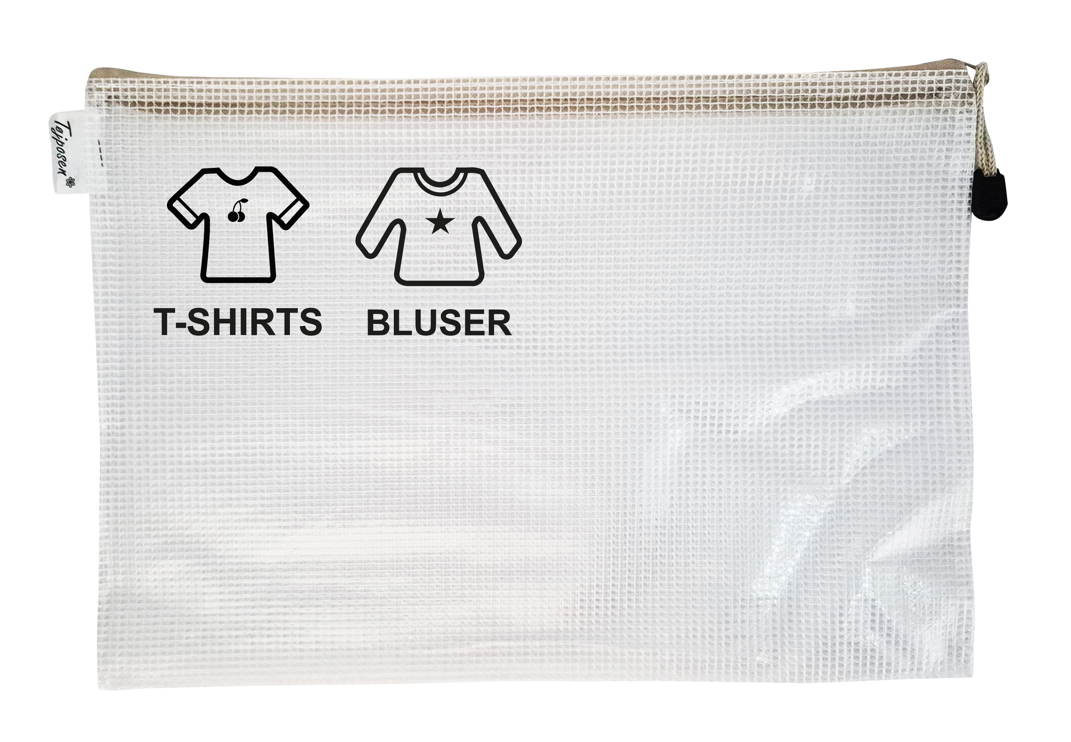 Dobbeltikon lynlåspose