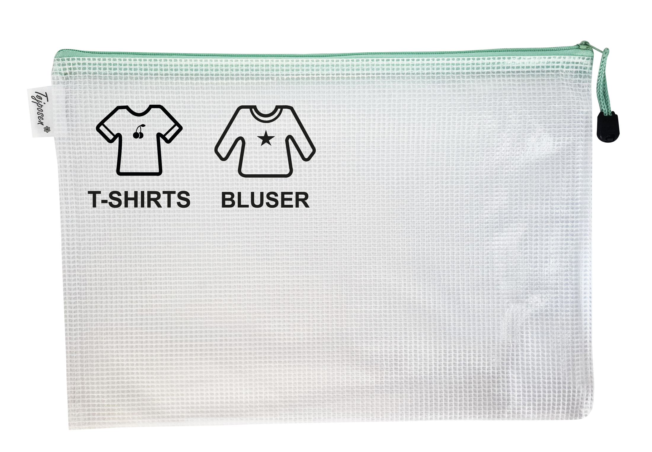 Dobbeltikon lynlåspose