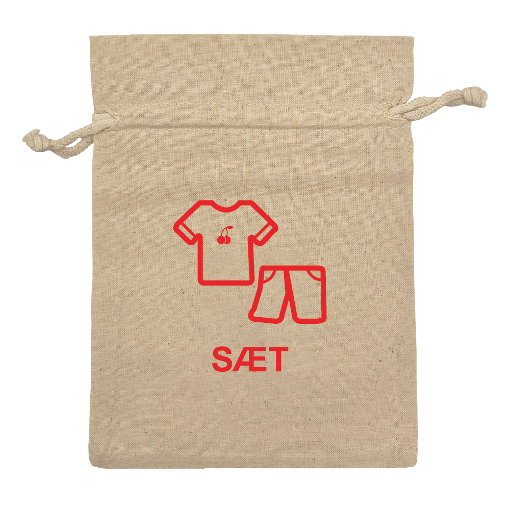 Sæt kort m. kirsebær velour