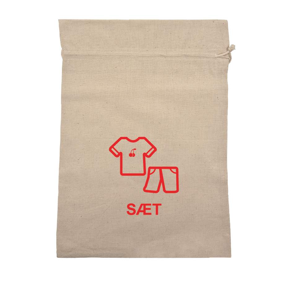 Sæt kort m. kirsebær velour